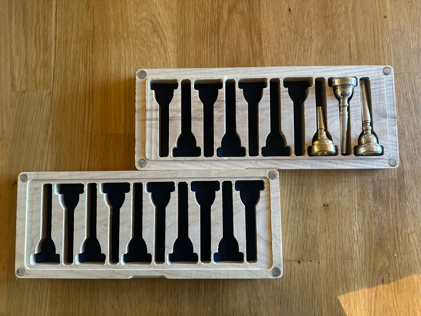 Box for trumpet mouthpieces (Bach, Dennis Wick, Schilke)