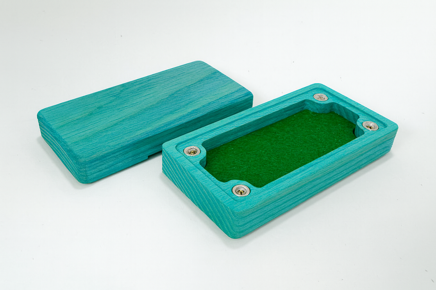 Mikro terning boks i farget treverk