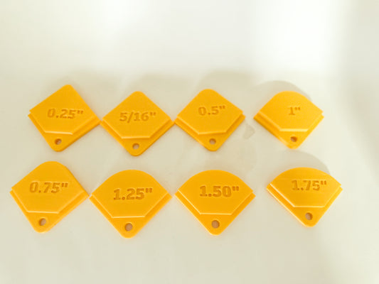 Inch insert plates for corner jig