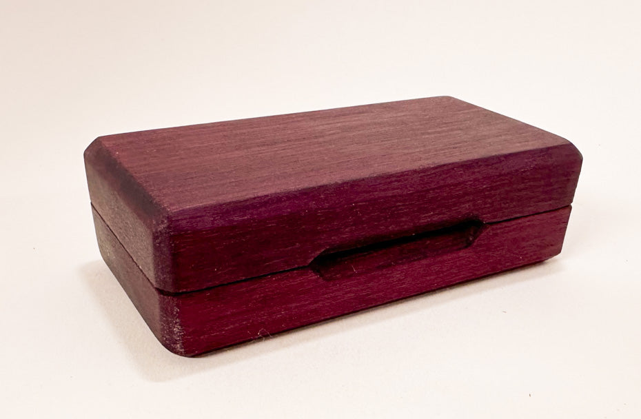 Micro dice box in purple heart